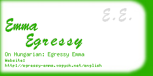 emma egressy business card
